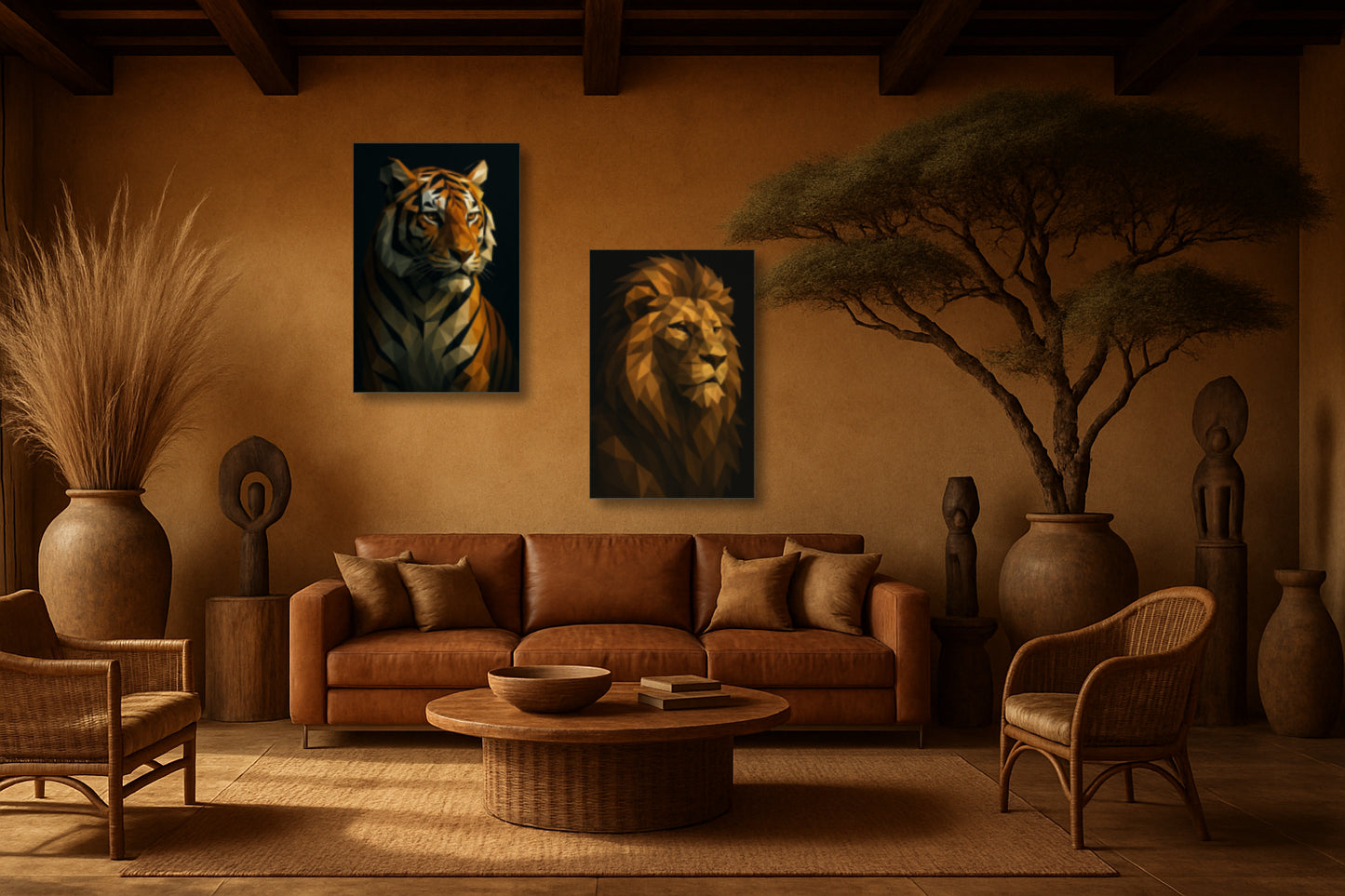 Lion solaire — Géométrie royale