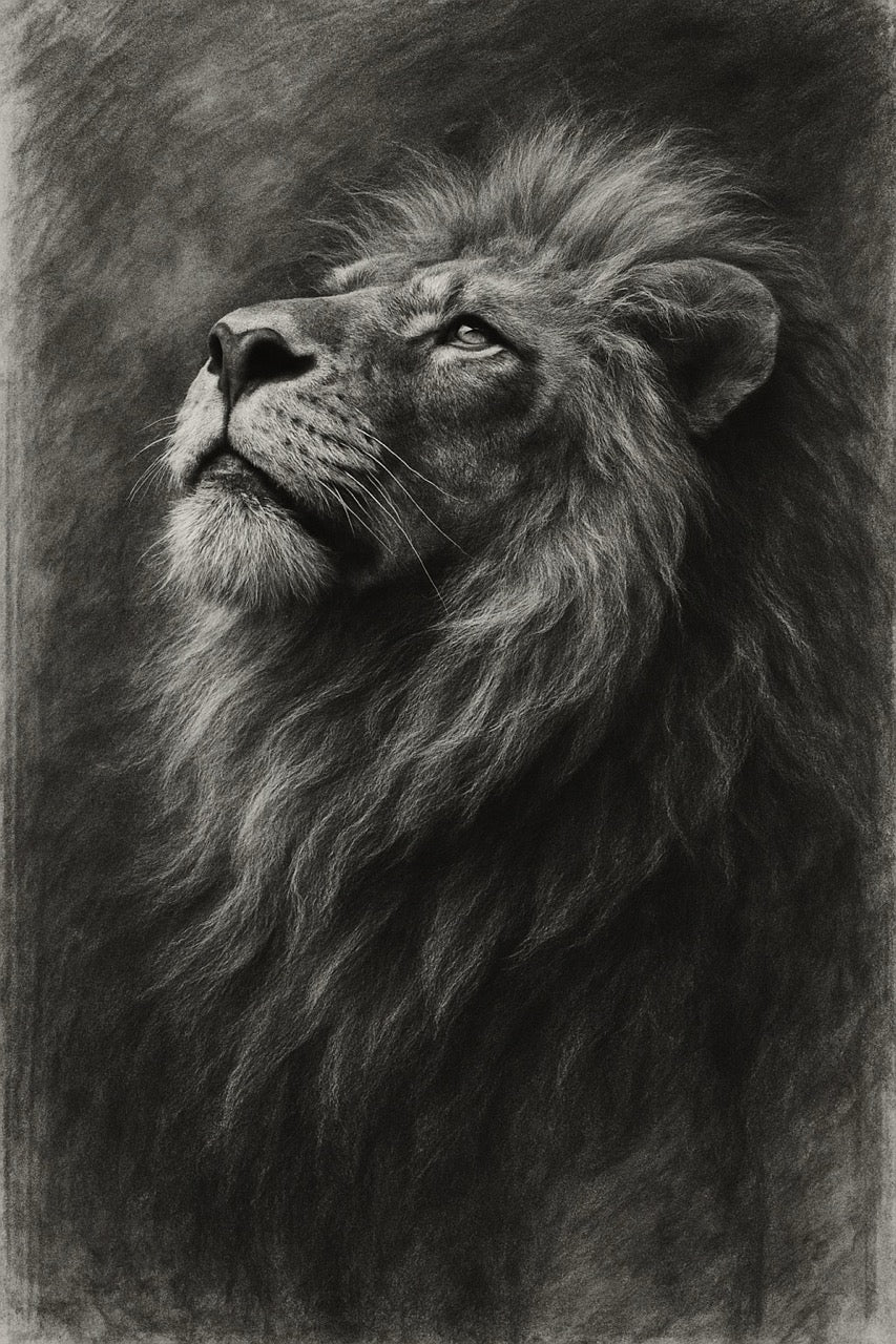 Majesté du Lion — Noir & Blanc