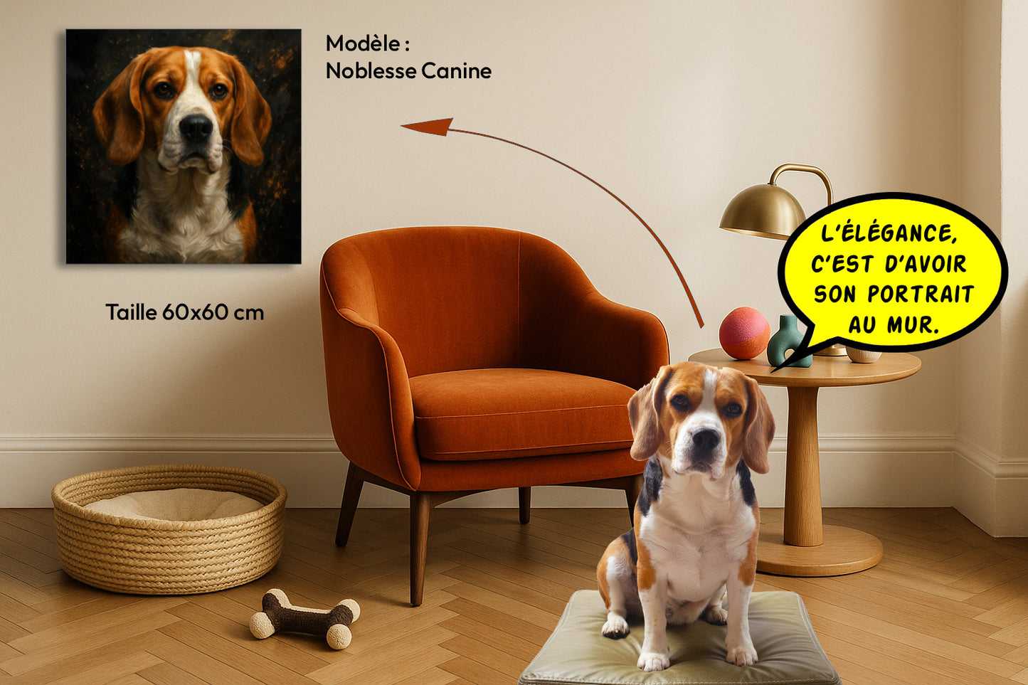 Noblesse canine — Portrait sur-mesure