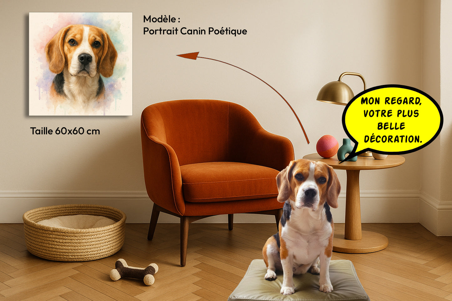 Portrait Canin Poétique — Portrait sur-mesure