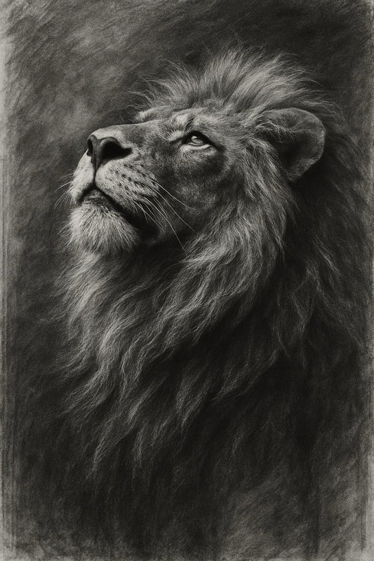 Majesté du Lion — Noir & Blanc