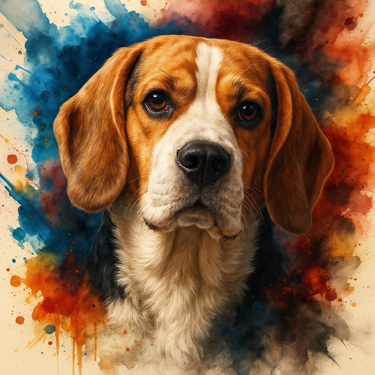 Éclat Canin Multicolore — Portrait sur-mesure