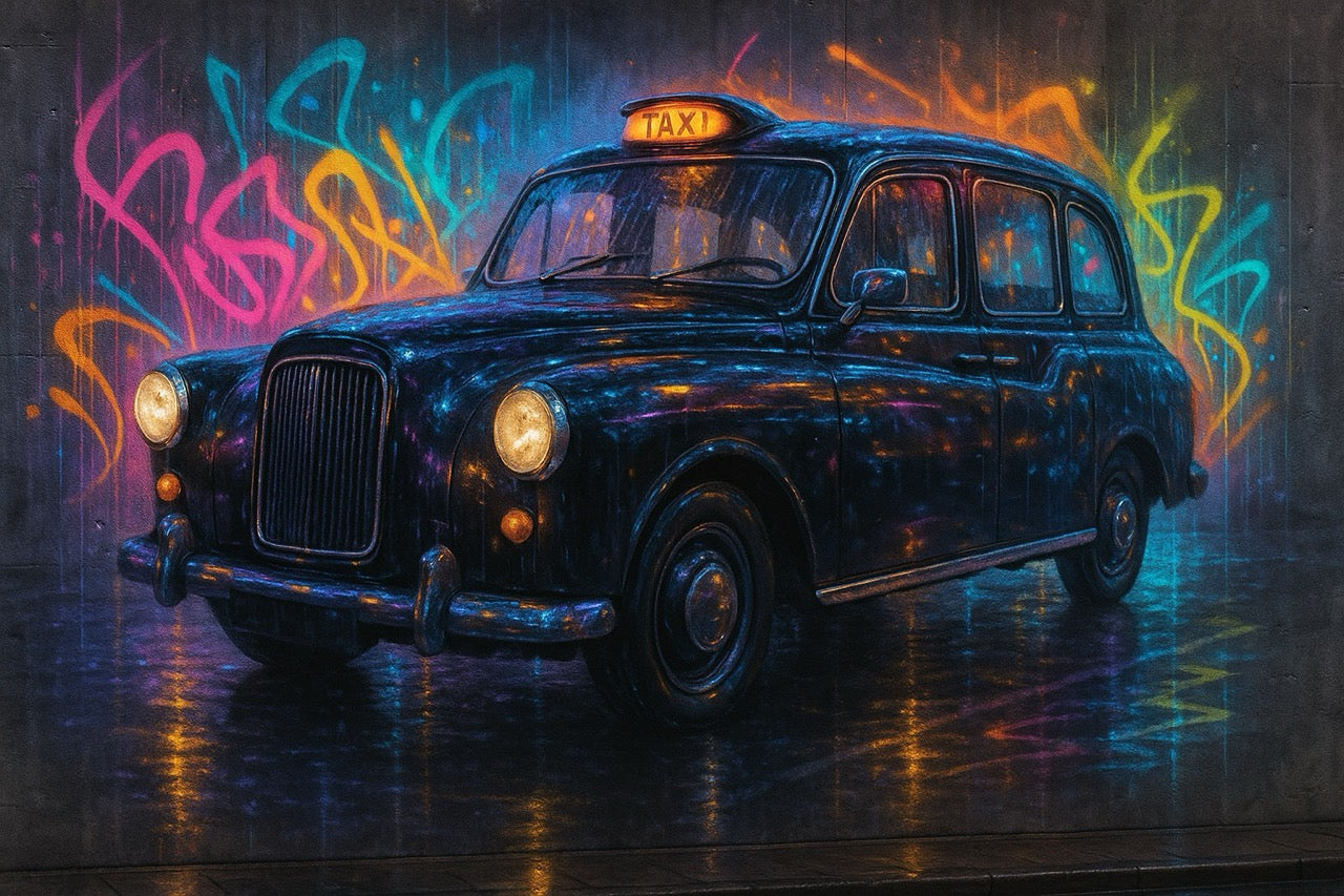 Taxi sous la pluie — London Story